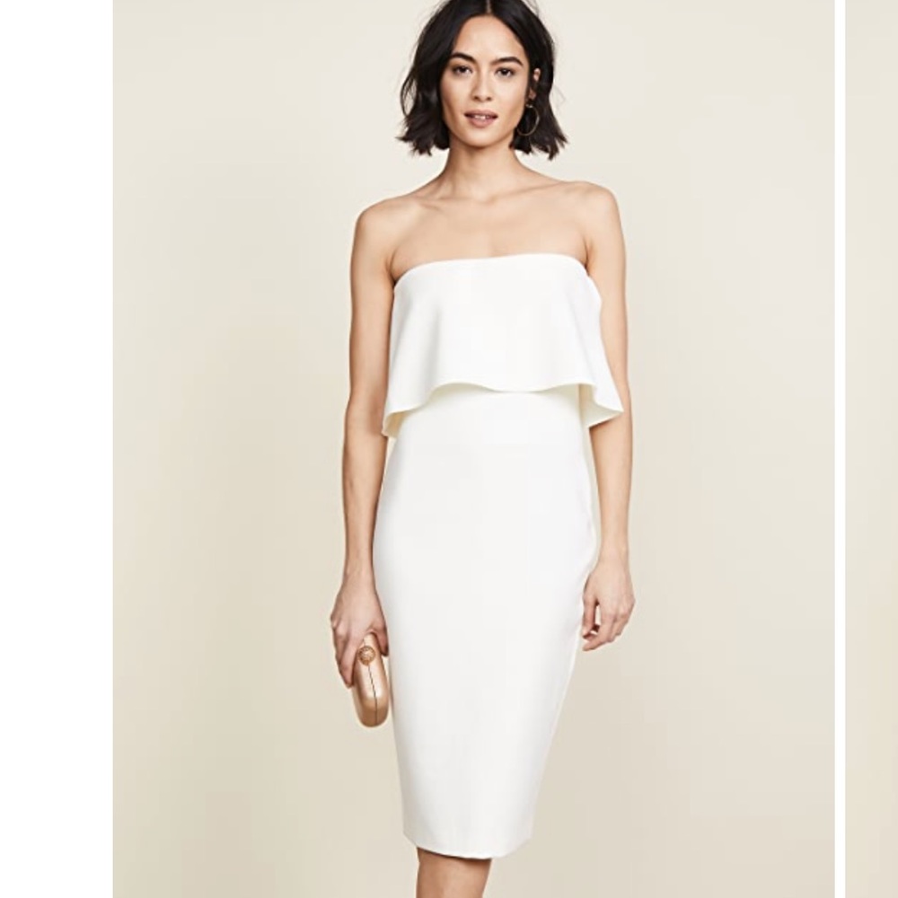 Likely Driggs Dress in White Strapless Bridal